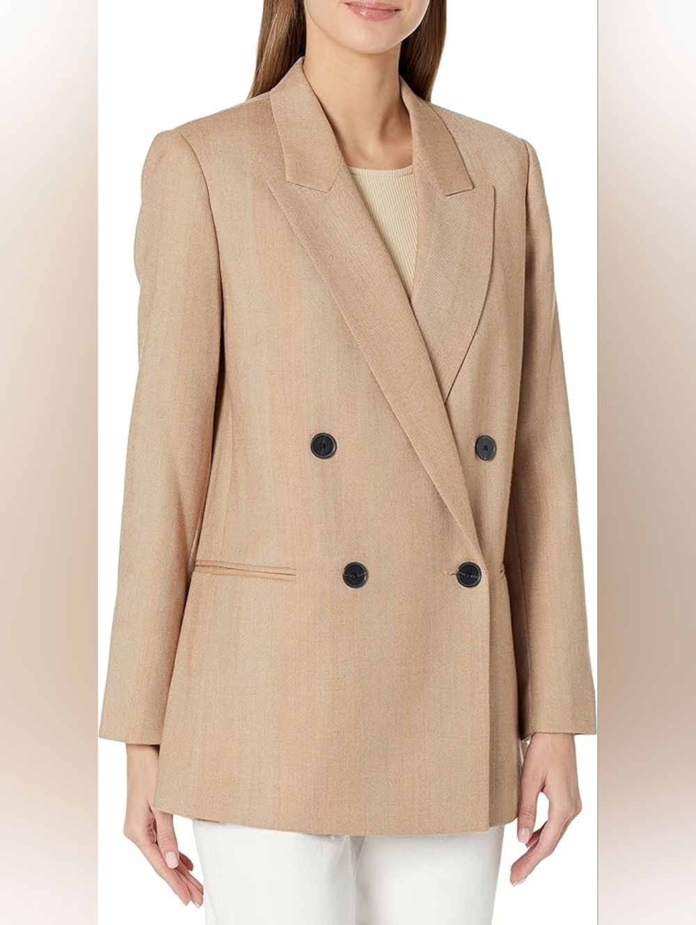 5 For $25✨️Womens 4 Small Beige Khaki Blazer Button Up Formal Dress Coat Jacket